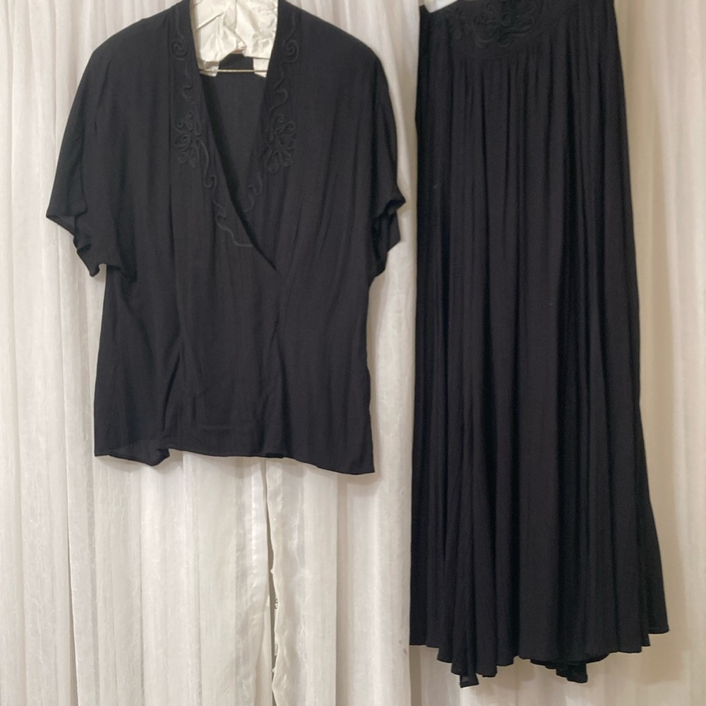 Carole Little Black Maxi Skirt